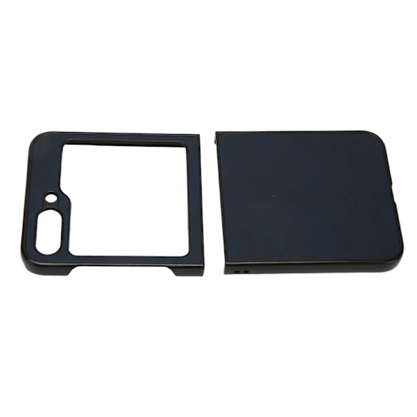 Foldbar skærm telefon beskyttende læder etui anti-scratch drop proof mobiltelefon etui til Galaxy Z Flip 5 to farver blå kohud korn