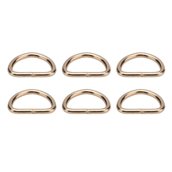 100 stk. D-ringe i jernmateriale, udsøgt bred anvendelse, robuste og holdbare metal D-ringe til tøj, rygsæk, taske, guld