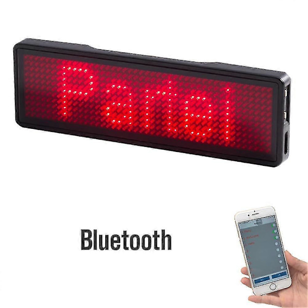 2023 Engros Genopladelig Bluetooth Digital LED Badge DIY Programmerbar Scrollende Besked Varemærke Mini LED Display LED Navneskilt Tag Til Fest Begivenhed