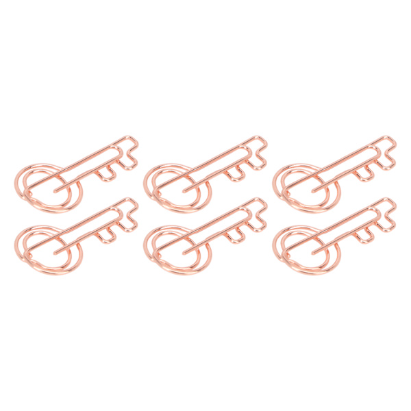 100 stk papirklips metall rosegull farge Urheen Design binders for kontorskole