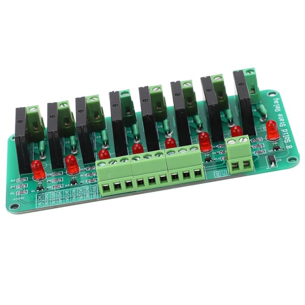 Relæmodul 8-kanals solid state elektronisk komponent med modstandssikring DC 5V indgang