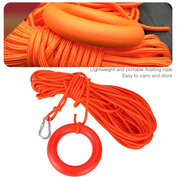 8mm nylon kelluva hengenpelastuslanka Snorklausköysi Sukellus Uinti Hengenpelastajan pelastusköysi kelluvalla silmukalla