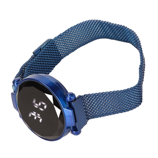 Kvinnor LED watch LED-pekskärm Stor skärm Hållbar legering Modedesign Digital LED- watch för flickor Kvinnor Vuxen Blå