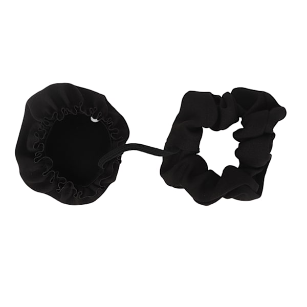 Cover Scrunchie Uudelleenkäytettävä venyvä juomapiikkejä estävä Scrunchie lasikupeille musta