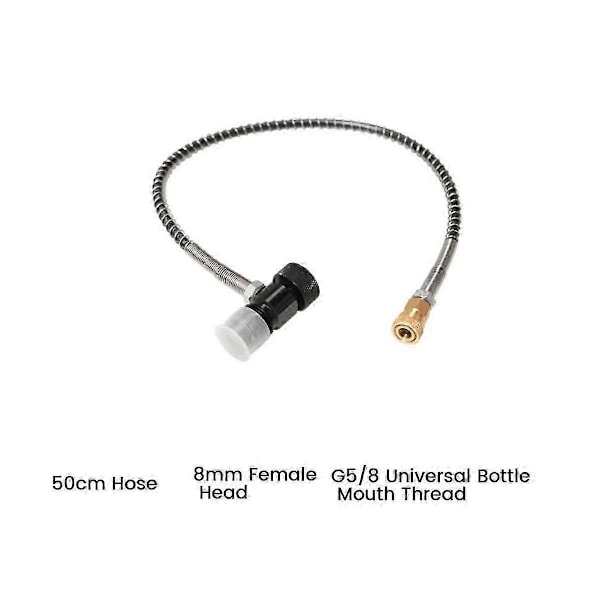 PCP Dykking HPAT Ventil Fyllestasjon Påfyllingsadapter Topp Spin Knapp G5/8 Hann 300Bar Luft Inf