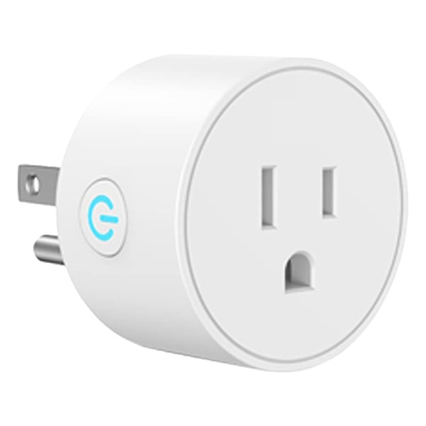 Smart Plug Fjernkontroll Stemmestyring US Smart Home WiFi-uttak for Hjem Hotell 10A 100V‑240V Hvit