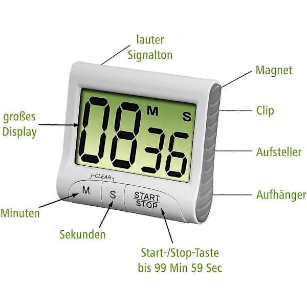 Countdown 00111319 Digitaalinen keittiöajastin