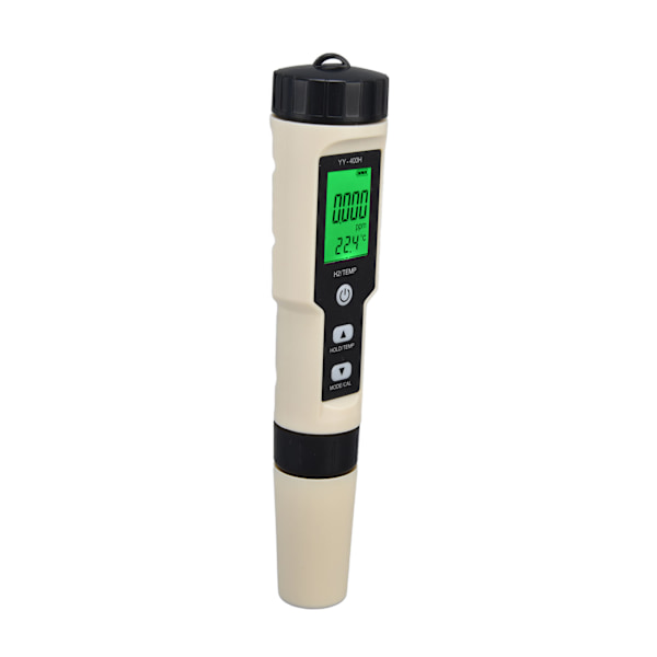 Hydrogen Test Pen Høj følsomhed Baggrundsbelyst LCD Design Digital Hydrogen Meter til Akvarier Havearbejde Laboratorier