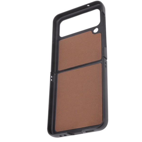 Fällbar skärm mobiltelefonfodral läder fällbar skärm telefonfodral skydd för Samsung Galaxy Z FLIP 4 brun