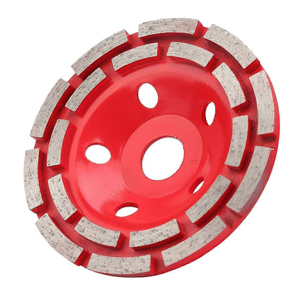 Dobbelt Segment Slibeskive Keramisk Beton Natursten Rød 125* 22.23mm