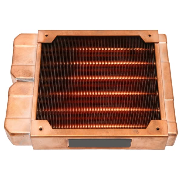 Vandkølingsradiator, helt rød kobber, G1/4 gevind, 0,28in rør, computer radiator til computer