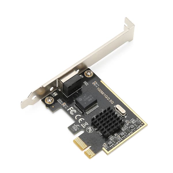 Netværkskort Stationær Computer Tilbehør Kablet Port PCIE til Gigabit 2.5G 2500M til Halv-Duplex