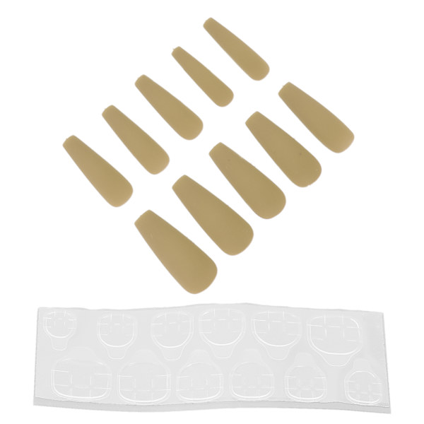10 stk tryk på negle Kiste falske negle tips Ekstra lang kiste blank falske kunstige negle Manicure dekoration til kvinderN5355-02
