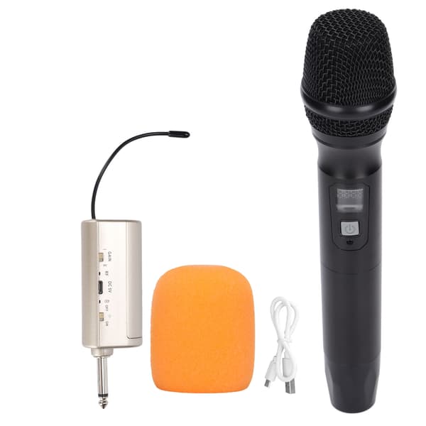 Trådlös UHF-mikrofon Trådlöst handhållet sladdlöst mikrofonsats för karaoke kyrkoevenemang