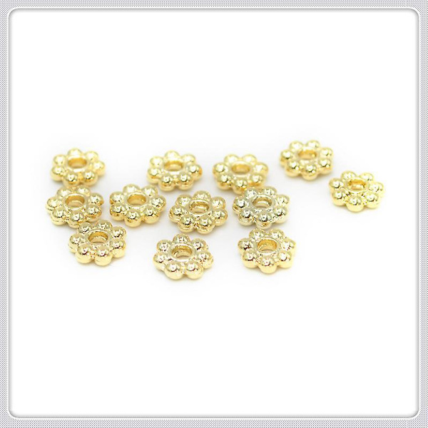 200 Blomsterlegering distanspärlor för smycketillverkning Halsband Armband 4 mm