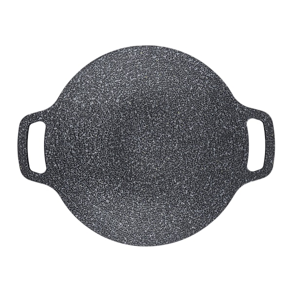 Koreansk stil rund grillpande i aluminium med non-stick belægning til hjemmekød og skaldyr 30 cm/11,8 tommer