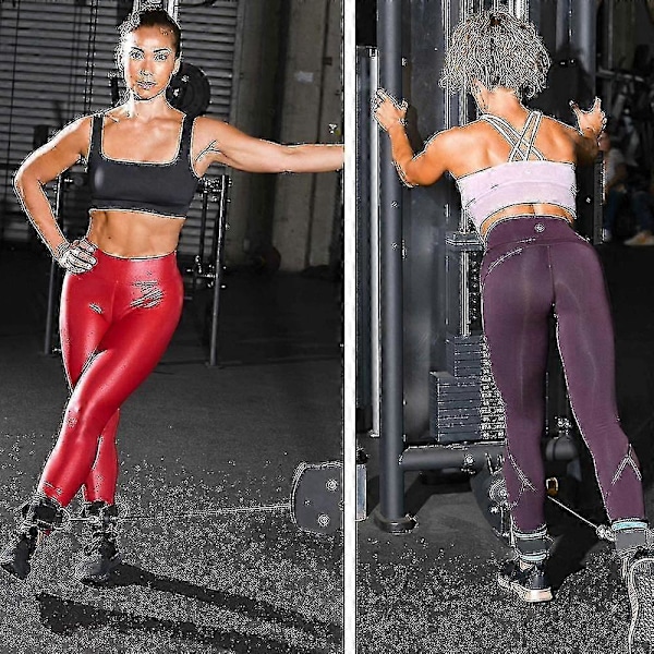 Ankelrem för kabelmaskiner, sparkar, gluteusövningar Rosaröd