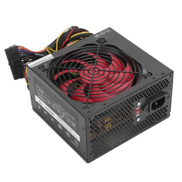PC-strømforsyning 350W stationær computerdele tilbehør rød blæser justerbar 115/230V AU-stik