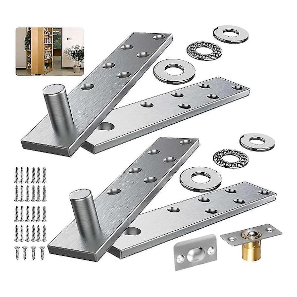 Dør Pivot Hængsel, Usynligt Pivot Hængsel System Med Målspark Hardware, kompatibelt med Kraftige Trædøre Op Til 90 kg