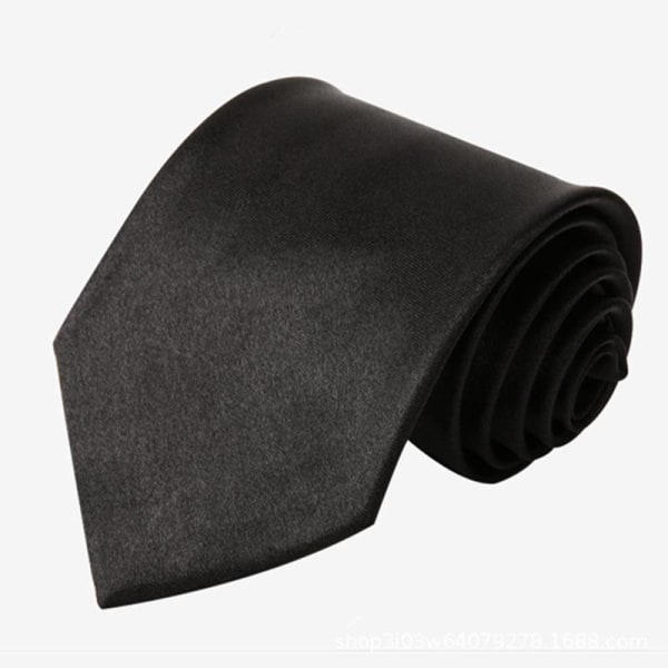 Musta-Classic käsintehty 8 cm miesten solmio töihin tai juhlaan