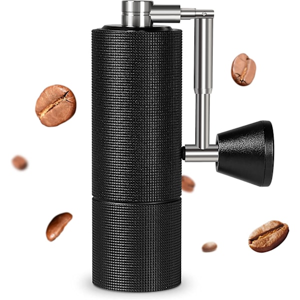 Manuel Kaffekværn med Sammenklappeligt Håndtag, Konisk Burr i Rustfrit Stål, Justerbar Intern Indstilling, Manuel Kaffekværn til Espresso Filterkaffe