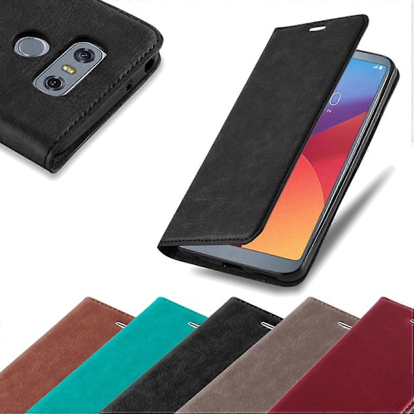 LG G6 Skal Fodral - Ställfunktion & Kortfack Ingår KAFFEBRUN