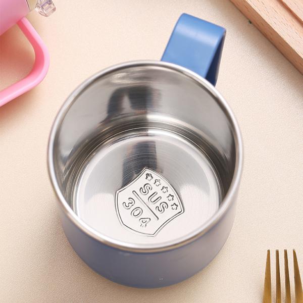 Kaffe Mugg 460ml 304 Rostfritt Stål Liner Läcksäker Elegant Bärbar Mugg för Utomhusaktiviteter Blå