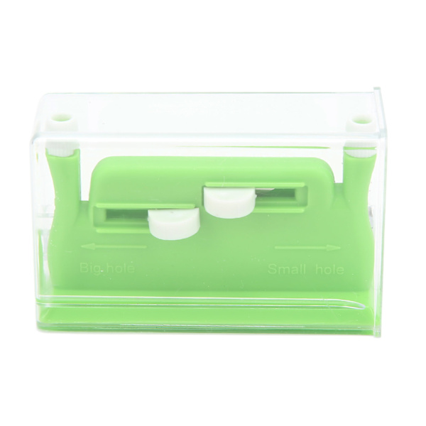 Multifunktionel nåletråder Dobbelt hul design 2.6x4.4x7.2cm/1.0x1.7x2.8in Plastik broderinåltråder Grøn