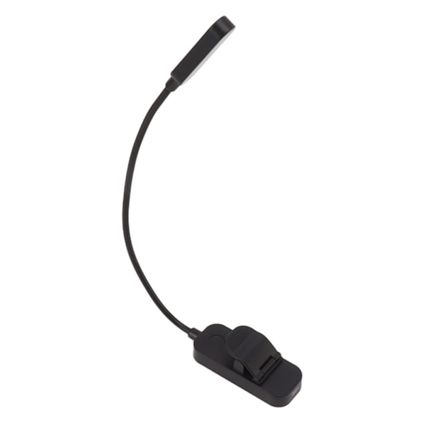 Boklampa USB Uppladdningsbar Blockerande Läsning Clip On Lamp 3 Ljusstyrka Steglös Dimning 8 LED Ögonvård Sömn Hjälp Svart