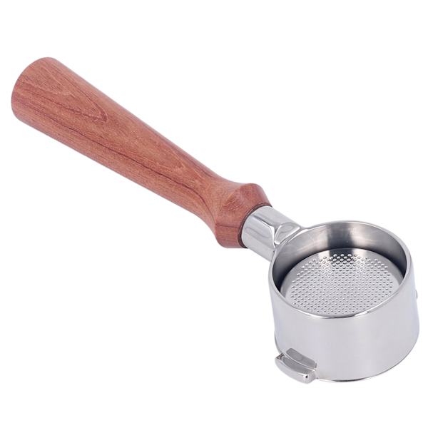 Portafilter 51mm 2 korvaa pohjaton kahvakahva ruostumaton teräs Delonghi ECO310 F-tyyppiin Brasilian ruusupuu