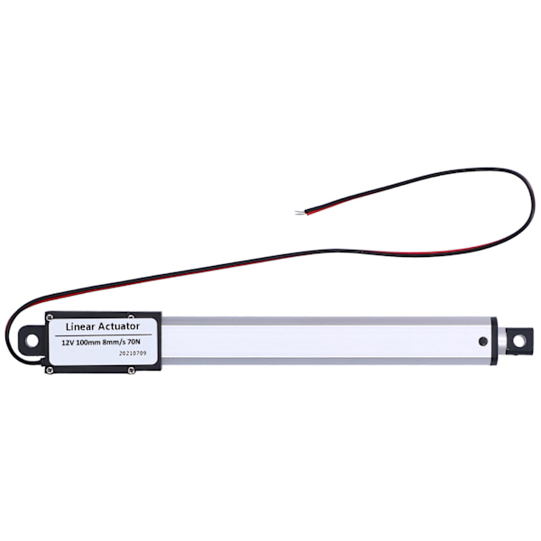 Lineær aktuator DC 12V 100mm intern grænseafbryder Lavstøj Elektrisk mini lineær aktuator til industrielt landbrug8mm/s-70N