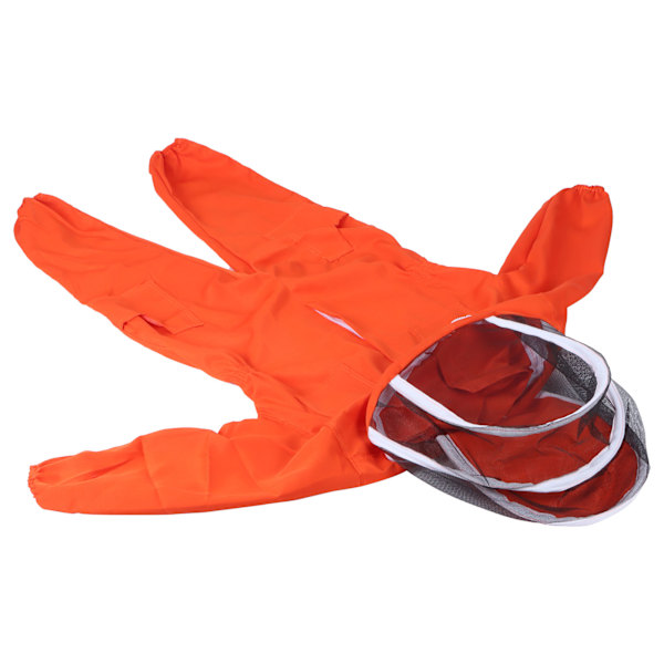 Bi-dräkt med slöja huva barn barn biodling skyddskläder (orange L)