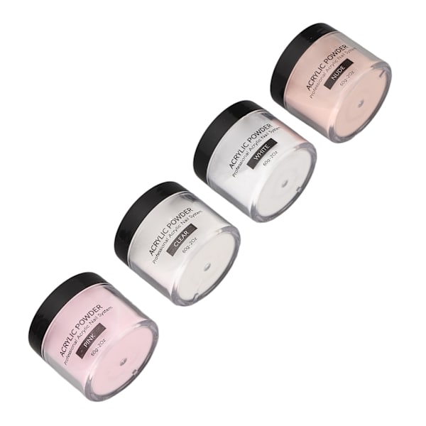 Nail Carving Powder 4 Colors 2,1oz långvarig 3D Nail Extension Carving Powder för manikyr