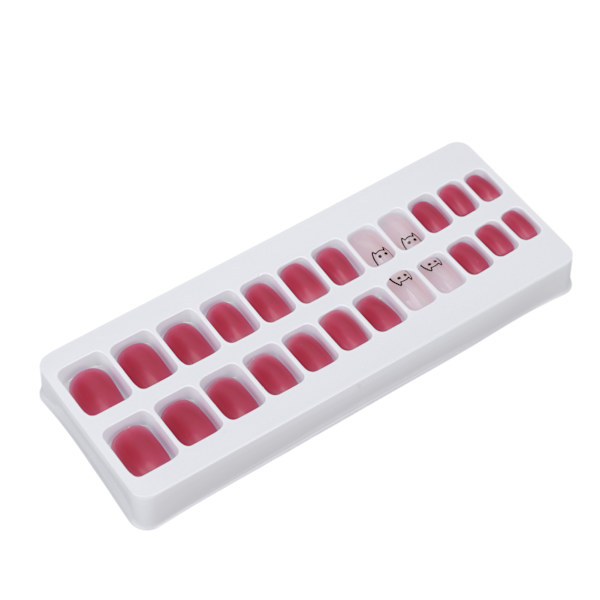 Bärbar Falsk Nail Jelly Lim Full Wraps Säker konstgjord falsk nagel med nagelverktygssats för kvinnor tjejer B11