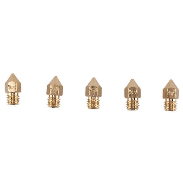 5 stk. Egnet kompatibel med M200 V2 Hot-End Ekstruderingsvarmedyser 0,4 mm H59 Messingdyse