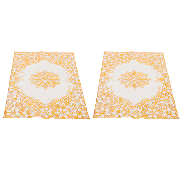 2 stk. 30 cm x 45 cm PVC-bordbrikke Gull Plassbrikke Kopp Underlag Kjøkken Bryllupsdekorasjon Stil 2