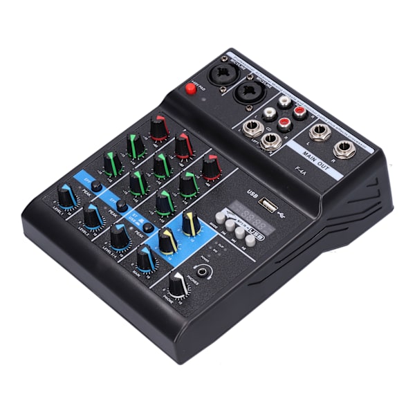 F4A 4-kanavainen live-mikseri matalakohinainen ammattimainen stereo- USB -äänimikseri kotikaraokelavalle KTV