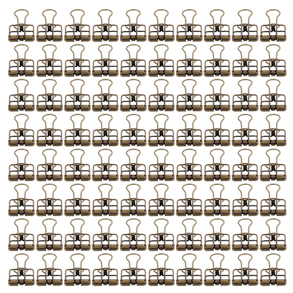 80 stk. Binder Clips 19mm Kraftig Klemkraft Holdbar Metal Multifarvet Papir Binder Clips til Hjemmet Kontor Skole Bronze