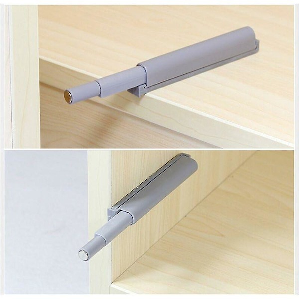Aktivoi avataksesi magneettilukot Magneettiset ponnahduslukot avaavat ja sulkevat oven yksinkertaisella painalluksella (10 kpl) kokonaispituus 12cm vaaleanharmaa,