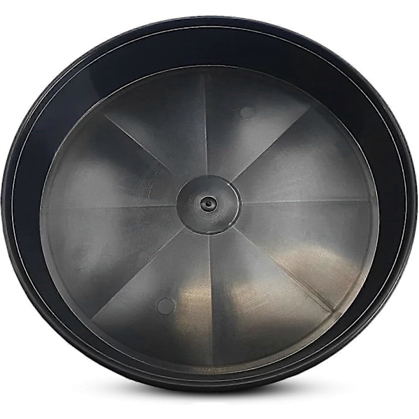30 cm (12\") Diameter Pakke med 4 Plantepotteskåle, Blomsterpotteskåle - Sorte Plastik Plantepotteskåle - Ideel som Drypbakke Plantepottebakker