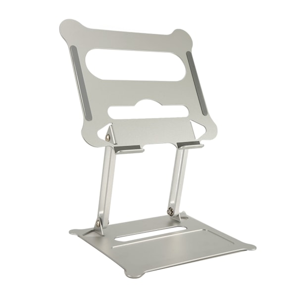 Silver Bärbar Laptop Stativ Portabel Skrivbord Fällbar Retractable Lyftbar Justerbar Vinkel Aluminiumlegering Kylning Dator Stativ