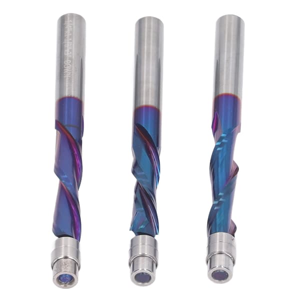 3 stk. oppover nedover fresebits i sementert karbid 1/4 skaft flush trim fresebit