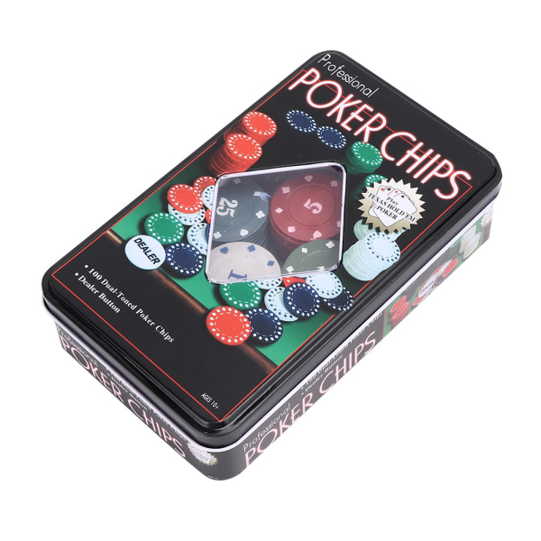 100 stk / æske Poker Chips Professionel familie Pædagogisk Digital Chips Poker Chips Sæt