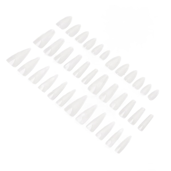 360 st Frostade Nails Tips Kista Mandel Stilettformad Cover Klar Lång Lätt Falsk Nail