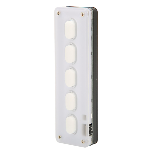 Programmerbar knappsats 5 tangenter Trådbunden USB Trådlös Bluetooth Dual Mode Mini Silikon Tyst DIY Programmerbart Gaming Tangentbord Vit