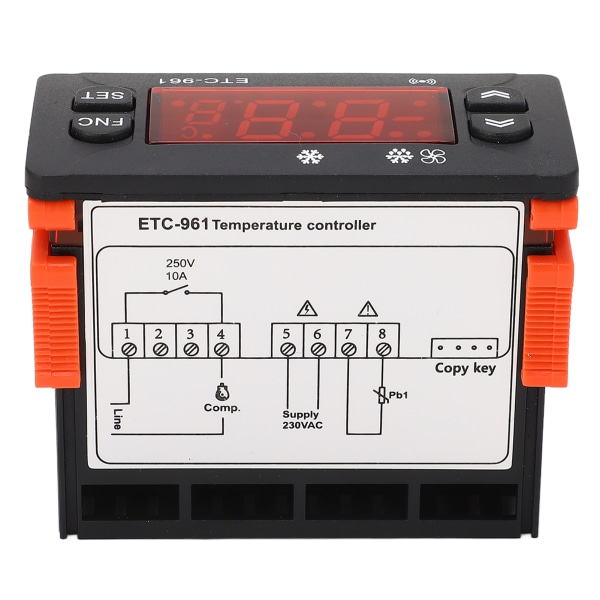 Pakastin lämpötilan säädin Digitaalinen ulkoinen Fahrenheit Celsius vaihdettava jäähdytys sulatus kalibrointi termostaatti 230VAC