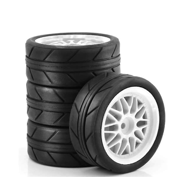 1/10 RC Drift Däck 65mm för Racing Bil Hjul, Vit