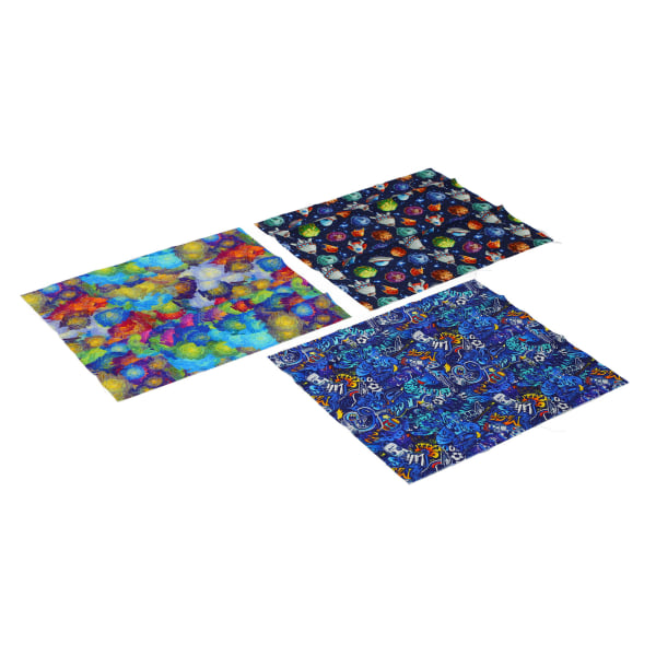 Sytyg Mjuk hudvänlig Andas print Quiltduk för DIY Craft Bag Kläder Typ 3