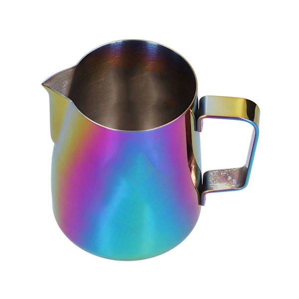380 ml rustfritt stål melkeskummende kopp blank fargerik spiss munn kaffe melkeskummende kopp for hjem kaffebar