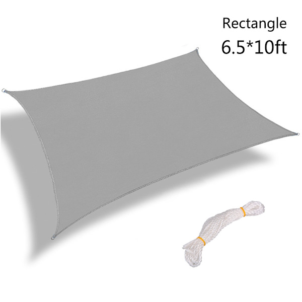 Sejlskygge Rektangel Polyester Oxford Dug Rust Rød Solskygge Sejl til baghave Yard Deck Patio Have 2,5x2,5m